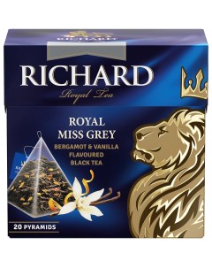 Чай Royal Miss Grey черный с добавками 20 пирамидок Richard