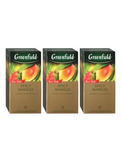 Чай зеленый Spicy Mango оолонг 3 упаковки по 25 пакетиков Greenfield