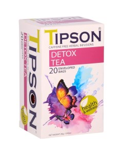 Чай Detox tea травяной 20 пакетиков Tipson