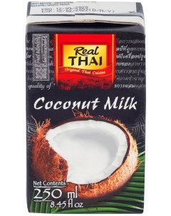 Молоко кокосовое в упаковке тетра пак 250 мл Real thai