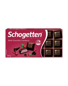 Шоколад темный с клюквой 100 г Schogetten