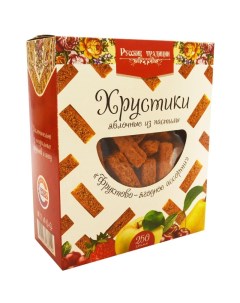 Пастила Хрустики яблочные Фруктово ягодное ассорти без сахара 250г Русские традиции