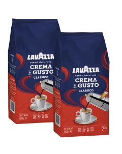 Кофе зерновой Crema Gusto 2 шт по 1 кг Lavazza