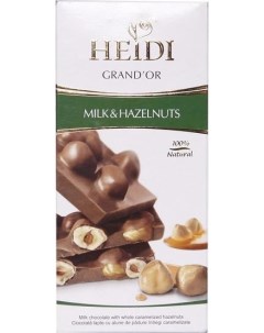 Шоколад Grand Or молочный с лесным орехом 100г Heidi