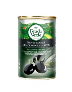 Оливки черные с косточкой 280 г Feudo verde