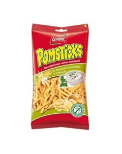 Чипсы картофельные Pomsticks сметана и специи 100 г Lorenz
