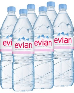 Вода минеральная природная негазированная 1 5л 6шт Evian