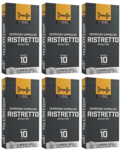 Кофе в капсулах Ristretto 6 упаковки по 10 шт Dimello