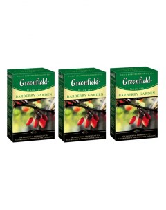 Чай черный листовой Barberry Garden 3 упаковки по 100 г Greenfield
