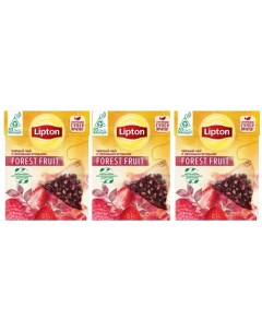 Чай черный Лесные ягоды 3 упаковки по 20 пирамидок Lipton