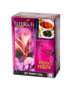 Чай FemRich Super Pekoe черный среднелистовой 100 г Femrich