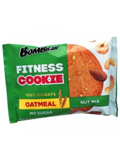 Овсяное печенье Fitness Cookie 10шт по 40г ореховый микс Bombbar