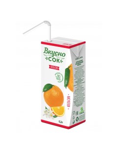 Напиток сокосодержащий апельсиновый 200 мл Вкусносок