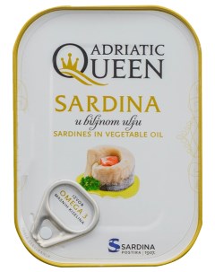 Сардины в растительном масле 105г ж б Хорватия Adriatic queen