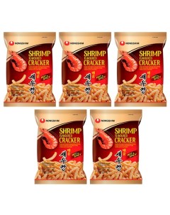 Запеченные креветочные чипсы острые 5 шт по 75 г Nongshim