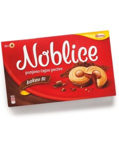 Печенье Noblice single песочное с начинкой из какао 350 г Banini