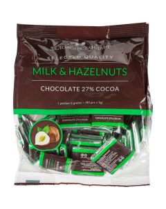 Шоколад порционный Milk hazelnuts 5г 80шт Деловой стандарт