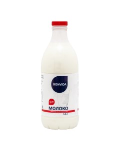 Молоко 3 2 пастеризованное 1 4 л БЗМЖ Bonvida