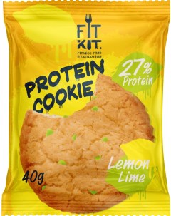 Печенье Protein Cookie 24 40 г 24 шт лимон лайм Fit kit