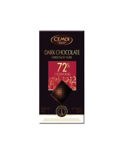 Шоколад 72 какао горький 100 г Cemoi