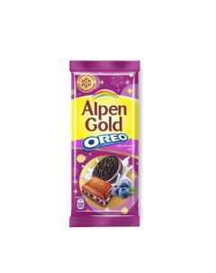Молочный шоколад Oreo Черничный мусс 90г Alpen gold
