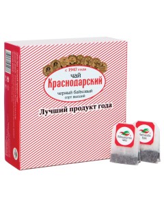 Чай отборный черный классический 100 пакетиков Краснодарский