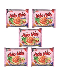 Лапша быстрого приготовления со вкусом креветки Hao Hao 5 шт по 75 г Acecook