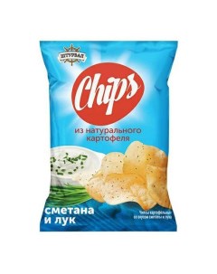 Чипсы картофельные Chips со вкусом сметаны и лука 70 г Штурвал