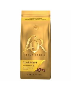 Кофе в зернах L OR Crema Absolu Classique 1000г вакуумная упаковка ш к 78943 8051298 L'or