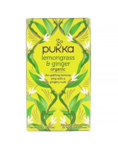 Чай Lemongrass ginger organic травяной 20 пакетиков Pukka