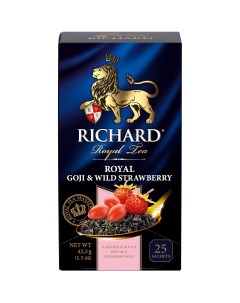 Чай черный Royal Goji Wild Strawberry ароматизированный 25 сашет Richard