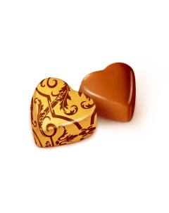 Конфеты шоколадные с ореховым кремом Сердечки Победа вкуса