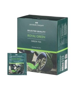 Чай Royal Green tea зеленый 100 пакx2гр Деловой стандарт