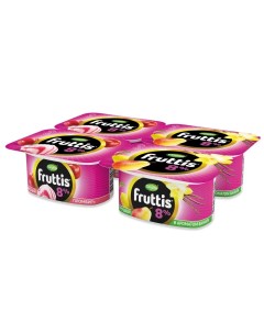 Продукт йогуртный Фруттис Суперэкстра вишневый пломбир груша ваниль 8 115 г Fruttis