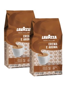 Кофе зерновой Crema e Aroma 2 шт по 1 кг Lavazza