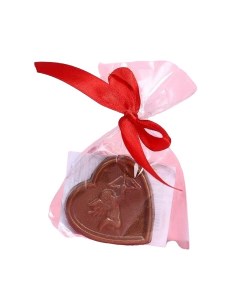 Шоколад фигурный Сердечко с ангелочком молочный 7 г Chocolavie