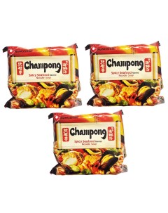 Лапша быстрого приготовления CHAMPONG 3 шт по 130 г Nongshim