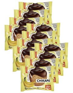 Протеиновое печенье Chikapie с начинкой 12x60г Банан в шоколаде Chikalab