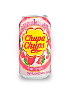Напиток Sparkling Strawberry 0 345л Упаковка 24 шт Chupa chups