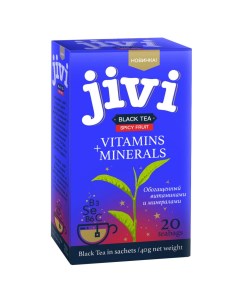 Чай Black tea Spicy Fruit черный с добавками 20 пакетиков Jivi