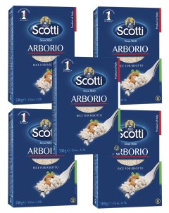 Рис Risо Scotti шлифованный длиннозерный Арборио 500 гр х 5 Riso scotti