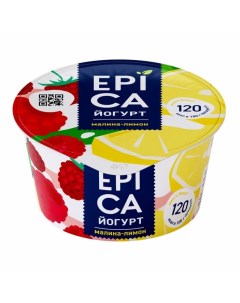 Йогурт с малиной и лимоном 4 9 БЗМЖ 130 г Epica