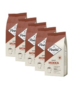 Кофе в зернах Daily Mokka 5 шт х 1 кг Poetti