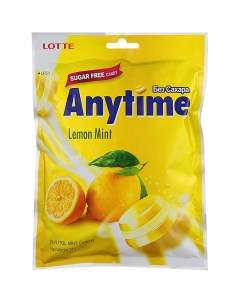 Карамель леденцовая anytime лимон и мята 74 г Lotte