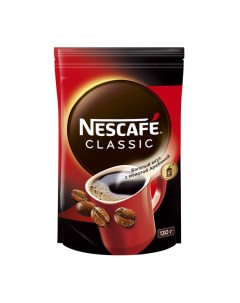 Кофе classic 100 растворимый с добавлением жареного молотого кофе 130 г Nescafe