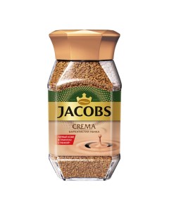 Кофе растворимый Crema сублимированный стеклянная банка 95г Jacobs