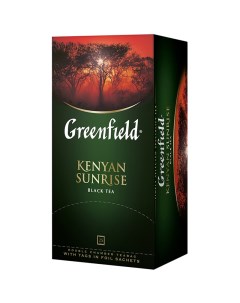 Чай Kenyan Sunrise черный 25 фольг пакетиков по 2г Greenfield