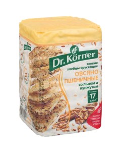 Хлебцы хрустящие Овсяно пшеничные со смесью семян 100 гр 2шт Dr.korner
