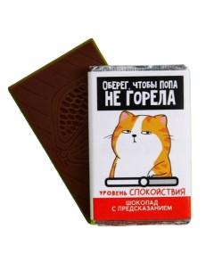 Шоколад молочный Чтобы попа не горела с предсказанием 12 г Фабрика счастья