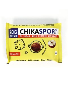 Шоколад молочный с фундуком протеин 100г Chikalab
